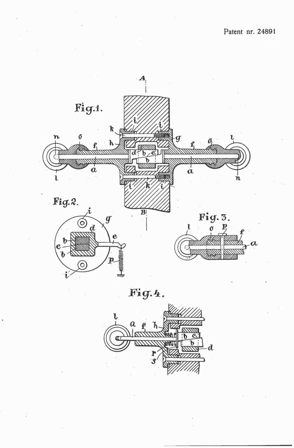 Patent No. 24891 - Dørvrider. Side 3