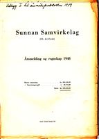 Årsmelding og regnskap for 1948 side 1.
