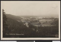 Utsikt mot Ørje fra Søndre fort på 1920-tallet Foto: Carl Normann/Nasjonalbiblioteket