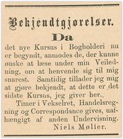 1883: Kurs i Risør. (Nedenæs amtstidende 25/8/1883)