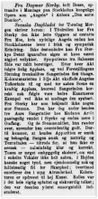 1891: Dagbladet skriver kritisk og begeistret om Dagmar Sterkys debut på Stockholms opera.