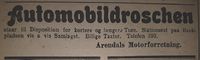 22/9/1910: Annonse i Vestlandske tidende. Merk navneendring.
