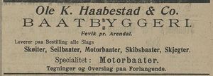 19101202 Norges sjøfartstidende - Ole Håbbestad båtbygger Fevik.JPG