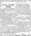 40 år i tollvesenet (Aftenposten 12/7 1927)