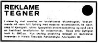 1932: Annonse for reklametegner. (Aftenposten 9/9 1932)