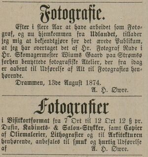 A H Øwre annonse 1874.JPG