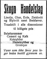 39. Annonse II fra Skogn Handelslag i Nord-Trøndelag og Nordenfjeldsk Tidende 2. november 1922.jpg