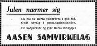 44. Annonse for Aasen Samvirkelag i Arbeideravisen 1938.jpg