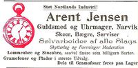 190. Annonse fra Arent Jensen under Harstadutstillingen 1911.jpg