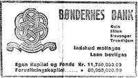 1. Annonse fra Bøndernes Bank i Trønderbladet 22.12. 1926.jpg