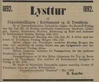 118. Annonse fra Dampskibsselskabet Harstad i Tromsø Amtstidende 05.05. 1892.jpg