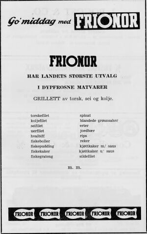 Annonse fra FRIONOR i Norsk Militært Tidsskrift nr. 11 1960 (10).jpg