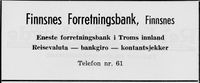 27. Annonse fra Finnsnes Forretningsbank i Norsk Militært Tidsskrift nr. 11 1960.jpg