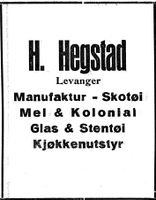17. Annonse fra H. Hegstad i Nord-Trøndelag og Nordenfjeldsk Tidende 2. november 1922.jpg