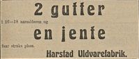 401. Annonse fra Harstad Uldvarefabrik i Lofotposten 08.07. 1919.jpg