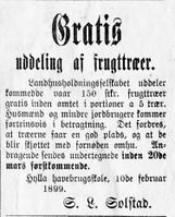 40. Annonse fra Hylla havebrugsskole i Stenkjær Avis 1899.jpg