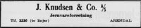 39. Annonse fra J. Knudsen & Co i Norsk Militært Tidsskrift 11 1960.jpg