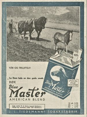 Annonse fra J. L. Tiedemanns tobaksfabrik i Arbeiderbladet 20.05.1937.jpg