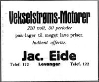 63. Annonse fra Jac. Eide i Nord-Trøndelag og Nordenfjeldsk Tidende 2. november 1922.jpg