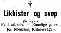 78. Annonse fra Jon Normann i Nord-Trøndelag og Nordenfjeldsk Tidende 14.03.33.jpg