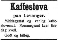 57. Annonse fra Kaffestova Levanger i Nord-Trøndelag og Nordenfjeldsk Tidende 2. november 1922.jpg