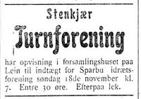 369. Annonse fra Stenkjær Turnforening i Indtrøndelagen 16.11. 1900.jpg