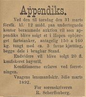 412. Annonse fra Vaagens lensmandsktr. i Lofotens Tidende 12.03. 1892.jpg