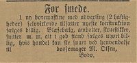 161. Annonse fra bøssemager M. Olsen i Lofotens Tidende 12.03. 1892.jpg