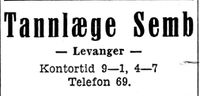 85. Annonse fra tannlege Semb i Arbeider-Avisen 24.4.1940.jpg