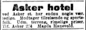 Asker hotel anonse Aftenposten 1917.JPG