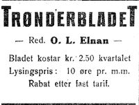 29. Avisa Trønderbladet sin kolofon per 15.12 1926.jpg