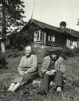 Bergedalen under gnr. 93/1 Foldsæ. Talleiv og Sigrid Bergedalen. Fotograf truleg Knut Bø. 1960
