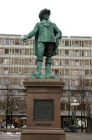 Jacobsens statue av kong Christian IV på Stortorget i Oslo (1880). Foto: Anne-Sophie Ofrim