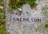 Credo, sum på gravminne på Vestre gravlund i Oslo.