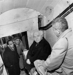 David Ben-Gurion 30. august 1962 hvor «Kongeheisen» senere ble montert.