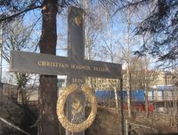 Eidsvollsmannen Christian Magnus Falsen er gravlagt ved Gamlebyen gravlund. Foto: Stig Rune Pedersen
