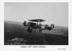 En Fokker CVD i lufta.