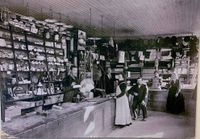 Den sydlege delen av butikklokalet til Fyresdal Handelslag 1920