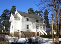Holgerslystveien 9 i Oslo; sveitservilla fra 1899. Foto: Stig Rune Pedersen (2015)