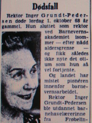 Inger Grundt Pedersen nekrolog Aftenposten 1966.JPG