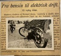 Artikkel fra Nordstrand Blad, 1941. Foto: Gudmund Jemtegaard, ukjent år.