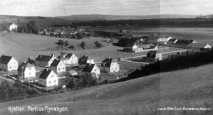 Kjeller Flyvebyen 1926. Postkort av Carl Normann.