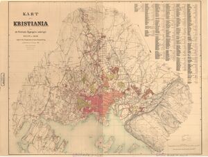 Kart over Kristiania fra 1881