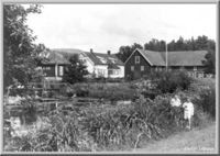 Løkeberg gård i mellomkrigstiden. Foto: Ivar Knutsen/Bærum bibliotek (1934).