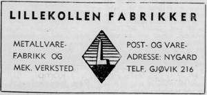 Lillekollen Fabrikker (Samhold 28 september 1950).PNG