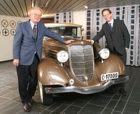 F.v. Møller og Steen i forbindelse med den sistnevntes overtakelse av Chrysler og Jeep i 2003.