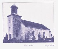 Kirkens sørside. Fra Holmestrand og omegn, utgitt 1907. Foto: Hoberg