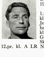 Snekker Andreas Underland, f. 1918 i Asker. Hopp. Foto: Ranheim: Norske skiløpere
