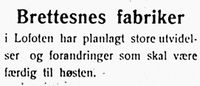 32. Notis om Brettesnes fabriker i Harstad Tidende 24. juli 1913.jpg