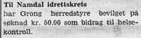 33. Notis om Namdal idrettskrets i Namdal Arbeiderblad 28.10.1950.jpg